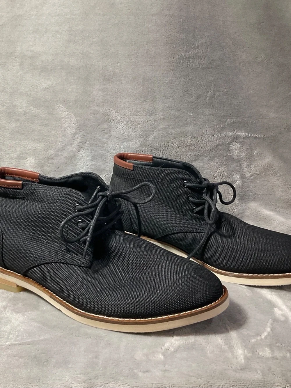 New Calvin KIein Alory Men’s lace up black ankle boot in size 7M.